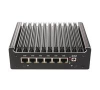 UDPTCP Micro Firewall Appliance,8505Fanless Mini PC,6* I226 LAN Mini Computer Supports 2*DDR5 2*M.2 Nvme,Type-C, USB3.2,SIM Card Slot,4K@60Hz Dual HDMI Display,Home-Server/Network Firewall,16GB/256GB