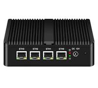 UDPTCP Mini PC N2840 Fanless PC with 4 x i210 1Gbs LAN, 2 USB 3.0, HDMI, 1 VGA, Dual Band WiFi Compatible Mini Laptop for Industrial Business, 8GB RAM 256GB SSD