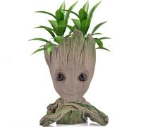 Udream Groot Plant Pot Cartoon Baby Groot Flower Pot with Drainage Hole, Groot Succulent Planter Cute Green Plants Flower Pot Desktop Pen Holder Best Gifts for Kids