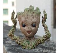 Udream Groot Plant Pot Flowerpot Baby Groot Figures Cute Model, Succulent Planter Cute Green Plants Flower Pot with Hole Pen Holder (A7 Raise Hand)