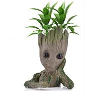 Udream Groot Plant Pot Flowerpot Baby Groot Figures Cute Model, Succulent Planter Cute Green Plants Flower Pot with Hole Groot Pen Holder for Desktop Decoration