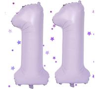 UDRKFOPK Purple Balloon 11, Numbers Balloon Purple, 40 Inch Purple Foil Balloon 11.101 cm Purple Number Balloon 11 Helium Balloon 11th Birthday for Birthday Decoration Children Girls Boys