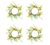 UDSKNV[KSL Holiday Home Kitchen Cabinet Table Centerpiece Decor Daisy Flower Spring Egg Pastel Pip Berry Candle Rings Holder