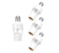 UDSKNV[KSL Motion Sensor Light Base E27 Automatic Lamp Switch Set of 4, PIR-Motion 360° Sensor Twilights for Hallway Garage Basement