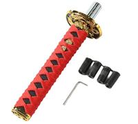 UDSKNV[KSL Universal JDM Sword Shift Knob 200mm Samurai Knife Style with Adapter Functionality Red