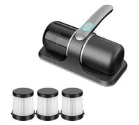 UDXFYS Pure Sleepy Bed Vacuum, Puresleepy Pro Mattress Vacuum, Low Noise Handheld Vacuum, UV Cordless Mattress, Mattress Cleaner Machine Deep Cleaner with Uv-C Light for Bedding Sofas Carpets gray