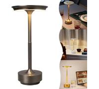 UDXFYS Sherum Ecolume Cordless Table Lamps, Portable 2000mAh Outdoor Table Light, Three Color Adjustment Rechargeable Cordless Led Lamp for Kitchen Counter Bedroom Patio Restaurant gray