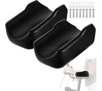 UDXFYS Upright Walker Armrest Elbow Pad, Universal Replacement Upright Walker Forearm Pads, Ergonomic Comfortable Padded Armrest for Upright Walker and Stand-Up Rollator (2 PCS) black