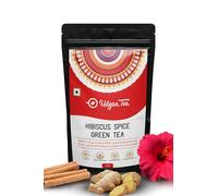 Udyan Tea Hibiscus Spice Green Tea - 100g | Antioxidant-Rich Herbal Blend with Hibiscus, Ginger & Cinnamon | Healthy Green Tea Supports Heart Health & Blood Pressure