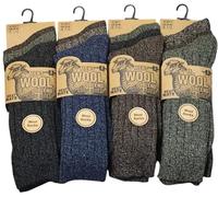 Udyana Mens Thermal Wool Blend Boot Socks Thick Premium Warm for Hiking Work Soft Durable Winter Socks UK 6-11,EU 39-46 Assorted Colours 3Pairs