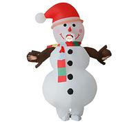 UDYR Inflatable Costume for Adults Blow Up Costume Suit for Christmas Halloween Cosplay, Santa Claus, Snowman and Reindeer Riding (new version snowman)