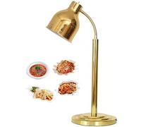 UE-MAOLU Commercial Kitchen Heat Lamp, Food Warming Lamp, Restaurant Kitchen Buffet Warmer Table, Single/Double Bulbs, Free Standing Commercial and Home Use (Color : Gold, Size : B)