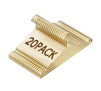 UEAKPIC 20 Pack 0.78cm widen 43cm Coat Hangers, Premium Matte Gold Aluminum, Durable Metal, Lightweight & Sturdy, for Standard Size Suit, Clothing, Jacket, Pant, Dress, Shirt, Skirt