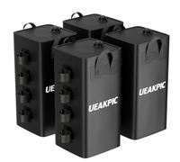 UEAKPIC Canopy Weights, 220 LBS Heavy Duty Set of 4 Tent Water Leg Bags for Outdoor Gazebos, Canopies, Pop Up Tents, Sun Shelter & Patio Umbrellas (Black 25L x 4)
