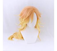 Uearlid Anime Wig Demon Slayer Kimetsu no Yaiba Cosplay Douma Wig,Blonde Orange Long Wig,Costume Halloween Wig,For Halloween,Costume Party,Anime Show,Cosplay Event,Concerts Cosplay Anime Wig Coser