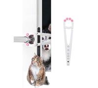 UEAVOID Adjustable Cat Door Holder, Pack of 1, White, Door Stop, Cat Dogs, Keep Away Cat Access, Clamp Protection No Drilling for Rental Apartments, Pet Door Holder