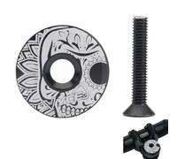 UEAVOID MTB Bike Handlebar Caps, Carbon Fibre Bicycle Headset, 1 Piece (1 1/8 Inches)