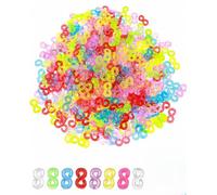 UEAVOID S-Clips for Loom Bands - 1000 Pieces Plastic Loop Clasps, Sturdy Bracelet Clasps for Securely Connecting Elastic Bands & Kids Craft Kits