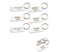 UEAVOID Set of 6 Key Chains Token Shopping Cart Gift for Teacher Teacher with Heart - Ideal Thank You Nursery Nursery, Farewell Original & Practical.