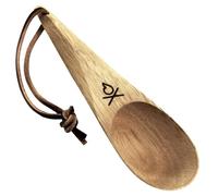 überleben Dursten Kanu Camping Spoon - Nordic Wooden Spoon for Eating - Reusable Wooden Utensil, Camp Spoon w/Lanyard, Carabiner - Lightweight Hiking Spoon Bushcraft Gear, Handcrafted Hardwood