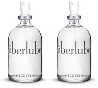 Überlube Luxury Lubricant | Latex-Safe Natural Silicone Lube with Vitamin E | Unscented, Flavorless, Zero Residue, Works Underwater - 112ml (Pack of 2)