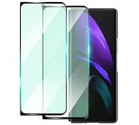 UEEBAI 2 Packs Screen Protector for Samsung Galaxy Z Fold 2 5G, Anti Blue Light Screen Screen Protector High HD Clear Eye Protection Full Coverage Blue Light Blocking Tempered Glass Film