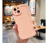 UEEBAI Mobile Phone Case for iPhone 13 6.1 Inch, Wave Frame Shape Silicone Case Ultra Thin TPU Bumper Cover Slim Fit Soft Protective Case Protection Intégrale for Women Girls - Pink