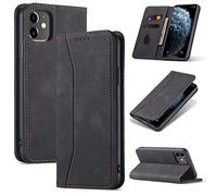 UEEBAI Wallet Case for iPhone 6 iPhone 6S, Premium PU Leather Retro Stylish Handbag Folio Flip Cover Strong Magnetic Closure Card Slots Kickstand Shockproof TPU Protective Case for iPhone 6S - Black