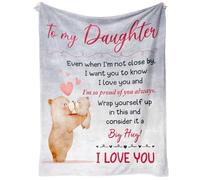Ueedklaayy Daughter Gifts, to My Daughter Blanket Gifts from Mom Dad, Daughters Gift for Birthday, Gift for Daughters Anniversary Graduation Blanket(50x60in)