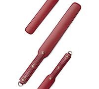 Ueemph 18 inch Riding Crop,Red Leather Paddle,Super Durable Rug Paddles,Equestrian Crops（Red）