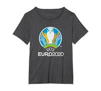 UEFA Euro 2020 "Logo T-Shirt, Women's Plus, Dark Heather Grey, 2X