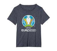 UEFA Euro 2020 "Logo T-Shirt, Women's Plus, Heather Blue, 2X