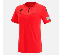 UEFA REFEREE WOMEN - MATCH DAY SHIRT RED SS - FOOTBALL SOCCER MACRON M21