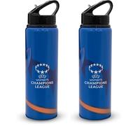 UEFA Women's Champions League Sports Water Bottle with Straw, 750ml - UWCL Officially Licensed Merchandise, Aluminium, Leakproof Design, BPA Free, Official UWCL Merchandise, Ideal Football Gift