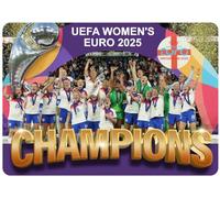 UEFA Women's Euro 2025 inspired Champions Metal Wall Sign, England Lionesses Victory, A4 Size Man Cave Kitchen Sports Wall Plaque Gift