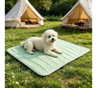 UEGFSIJRF Cooling Bed for Dogs, 59"X39.4" Extra Large Pet Cooling Mats for Dogs, Washable Kennel Mat With Non-Slip Bottom Dogs Cats in Hot Summer(Green,M 51 * 71cm)