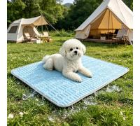 UEGFSIJRF Cooling Bed for Dogs, 59"X39.4" Extra Large Pet Cooling Mats for Dogs, Washable Kennel Mat With Non-Slip Bottom Dogs Cats in Hot Summer(Blue,S 41 * 51cm)