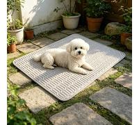 UEGFSIJRF Dog Cooling Mat for Dogs, Long-Lasting Cooling Blanket Outdoor & Indoor Use With Ice Silk Fabric & Waterproof Cover, Summer Cooling Pet Bed(Grey,XL 91 * 121cm)