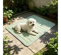 UEGFSIJRF Dog Cooling Mat for Dogs, Long-Lasting Cooling Blanket Outdoor & Indoor Use With Ice Silk Fabric & Waterproof Cover, Summer Cooling Pet Bed(Green,XL 91 * 121cm)