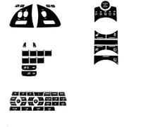 UEGVJIAS Compatible With Jaguar For XF X250 XK XKR XJ XJL X351 Black Button Sticker Car Interior Refinishing Trim Cover Dashboard Center Console(P for set)