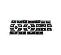 UEGVJIAS Compatible With Jaguar For XF X250 XK XKR XJ XJL X351 Black Button Sticker Car Interior Refinishing Trim Cover Dashboard Center Console(J for Climate)