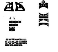 UEGVJIAS Compatible With Jaguar For XF X250 XK XKR XJ XJL X351 Black Button Sticker Car Interior Refinishing Trim Cover Dashboard Center Console(O for set)