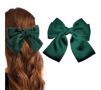 UEIOAVL Hair Clips, 1 x Hair Clip with Bow Hair Clip with Duck Bill Hair Clip with French Ribbon Hair Accessories for Women and Girls (Green)