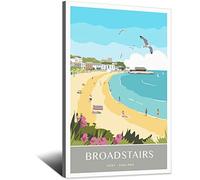 UEJD Vintage Broadstairs Viking Bay Kent Travel Poster Decorative Posters Modern Bedroom Canvas Art Poster Picture Painting Posters Wall Decor Art Gift