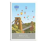 UEJD Vintage Clifton Suspension Bridge Bristol Travel Poster Decorative Posters Modern Bedroom Canvas Art Poster Picture Painting Posters Wall Decor Art Gift