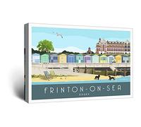 UEJD Vintage Frinton-On-Sea Essex Travel Poster Huts Decorative Posters Modern Bedroom Canvas Art Poster Picture Painting Posters Wall Decor Art Gift