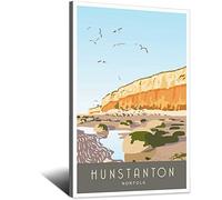 UEJD Vintage Hunstanton Lighthouse Norfolk Travel Poster Decorative Posters Modern Bedroom Canvas Art Poster Picture Painting Posters Wall Decor Art Gift