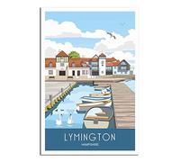 UEJD Vintage Lymington Harbour Hampshire Travel Poster Decorative Posters Modern Bedroom Canvas Art Poster Picture Painting Posters Wall Decor Art Gift