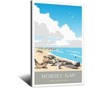 UEJD Vintage North Norfolk Coast Seals Travel Poster Decorative Posters Modern Bedroom Canvas Art Poster Picture Painting Posters Wall Decor Art Gift