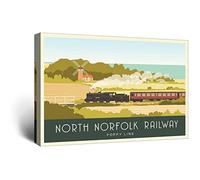 UEJD Vintage North Norfolk Railway Windmill Travel Poster Decorative Posters Modern Bedroom Canvas Art Poster Picture Painting Posters Wall Decor Art Gift